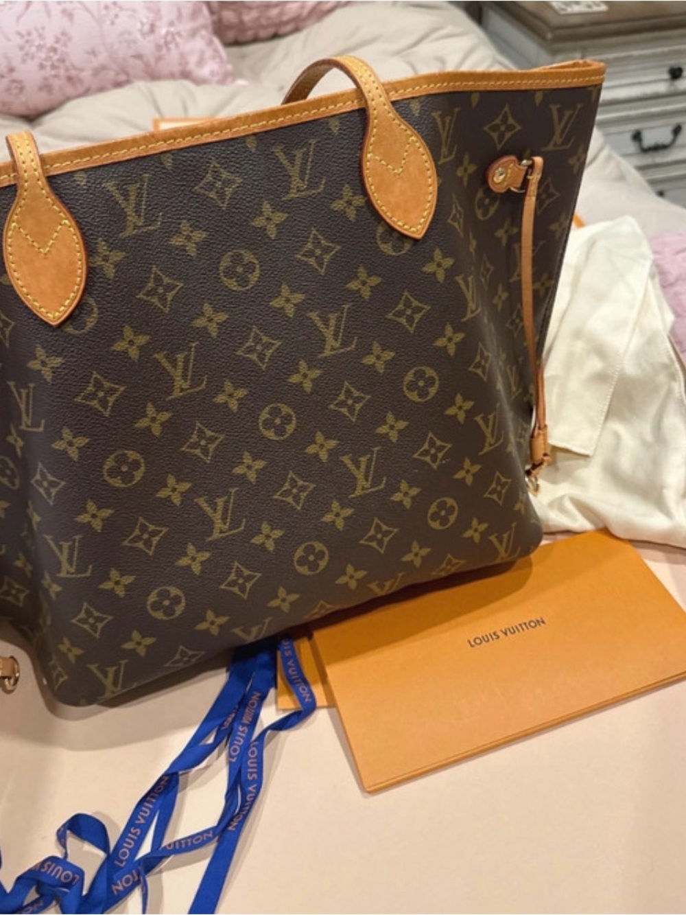 Louis Vuitton Monogram Canvas Tote with Vachetta Trim